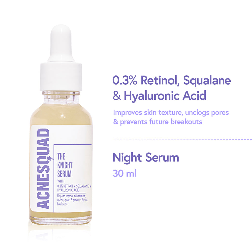 Knight Serum with 0.3% Retinol + Squalane + Hyaluronic Acid | 30 ml